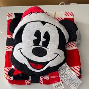 Disney Mickey Mouse Red and White Blanket Set with Pajamas